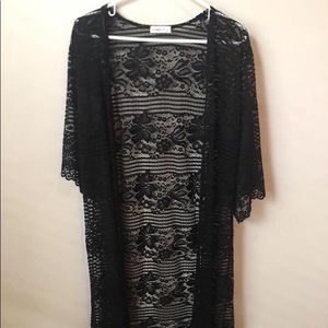 Black lace duster /ONE SIZE